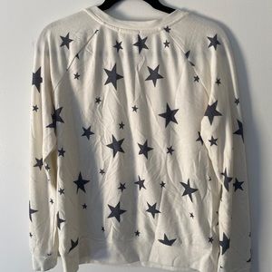 BRAND NEW Super Soft Cream/Gray Star Sweater